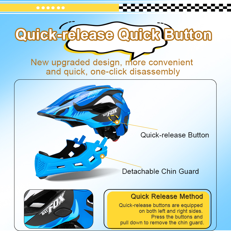 BATFOX Kids Full Face Bike Hel - огляд і ціна Running Gear Kids