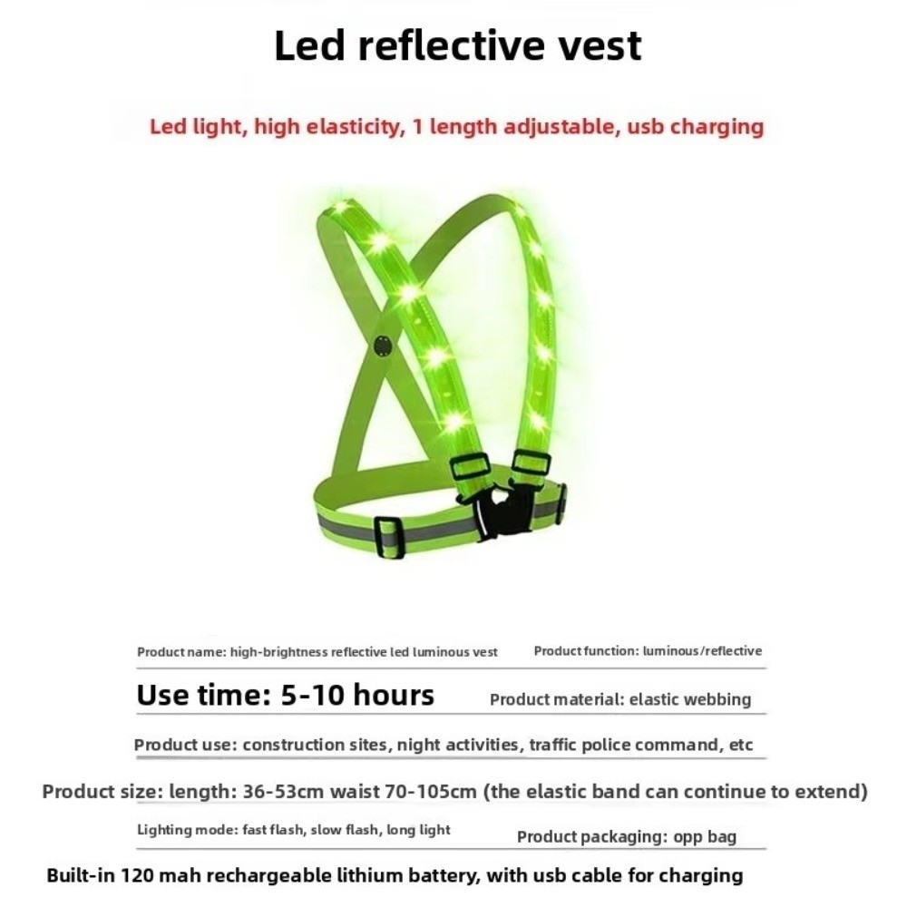 New Polyester LED Safety Vest  - огляд і ціна New Gear Running