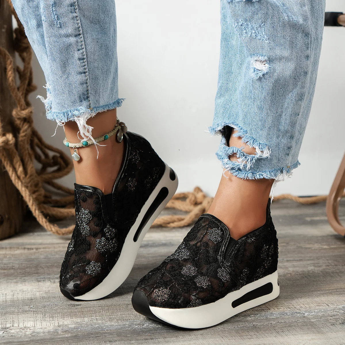 Lace Flats Platform Women Spor - огляд і ціна Running Gear Woman